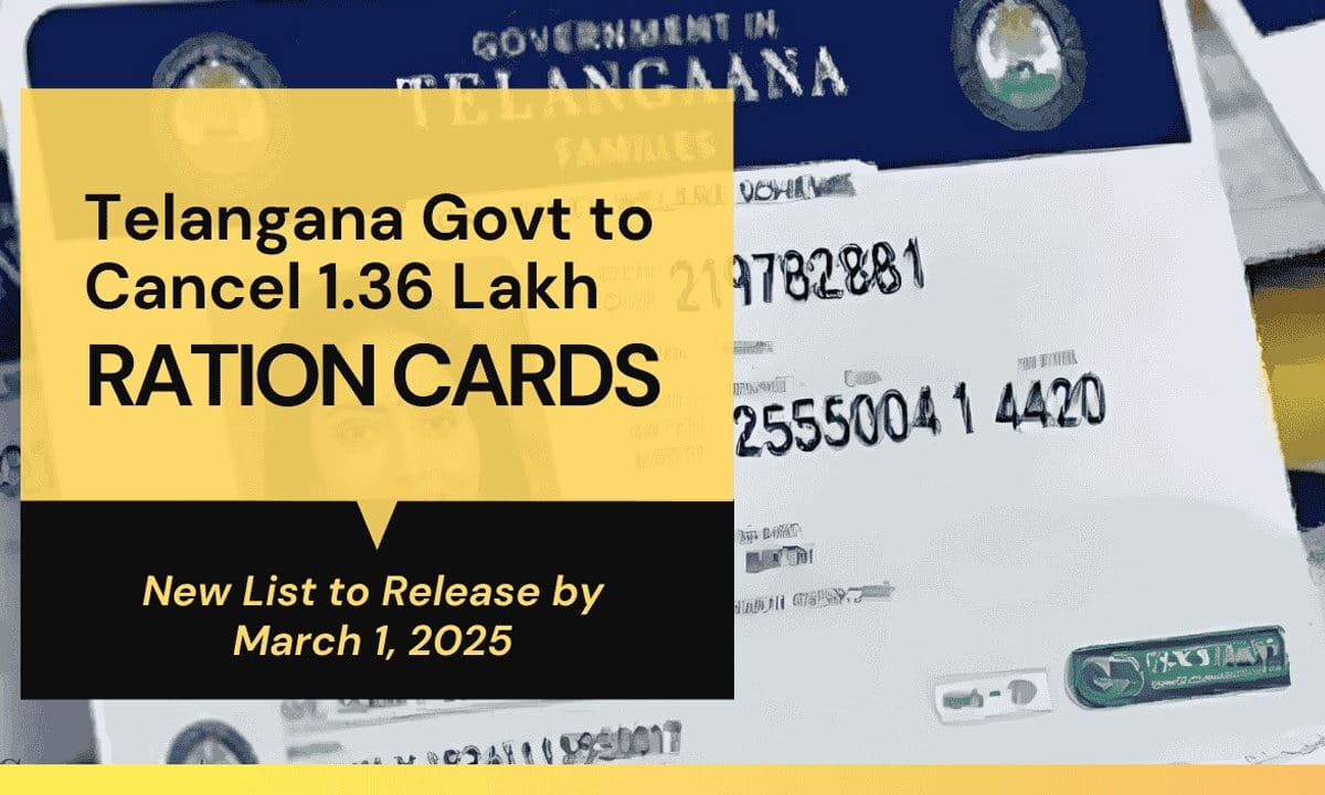 Telangana May Cancel 1.36 Lakh Ineligible Ration Cards: New List to Release by March 1, 2025