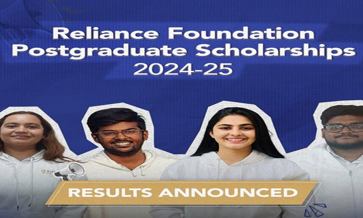 Reliance Foundation Announces Postgraduate Scholarship Results 2024-25