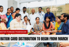 Telangana Minister Ponnam Prabhakar announces ration card distribution drive starting March 1, 2025.