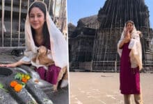 Shehnaaz Gill Seeks Blessings at Trimbakeshwar Temple on Maha Shivratri