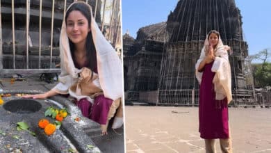 Shehnaaz Gill Seeks Blessings at Trimbakeshwar Temple on Maha Shivratri