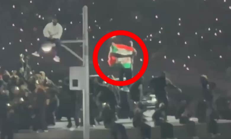 Watch: Gaza and Sudan’s Flags Raised During Super Bowl Halftime Show, Stuns Viewers Worldwide