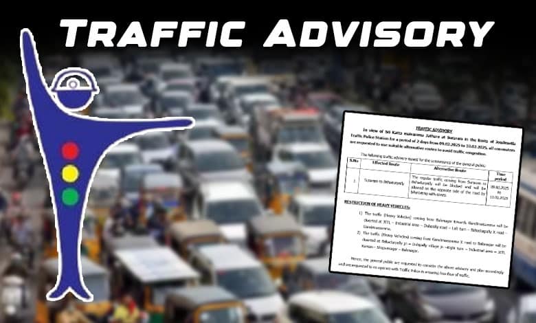 Hyderabad: Cyberabad Police Issues Traffic Advisory – Avoid These Key Routes for 2 Days!