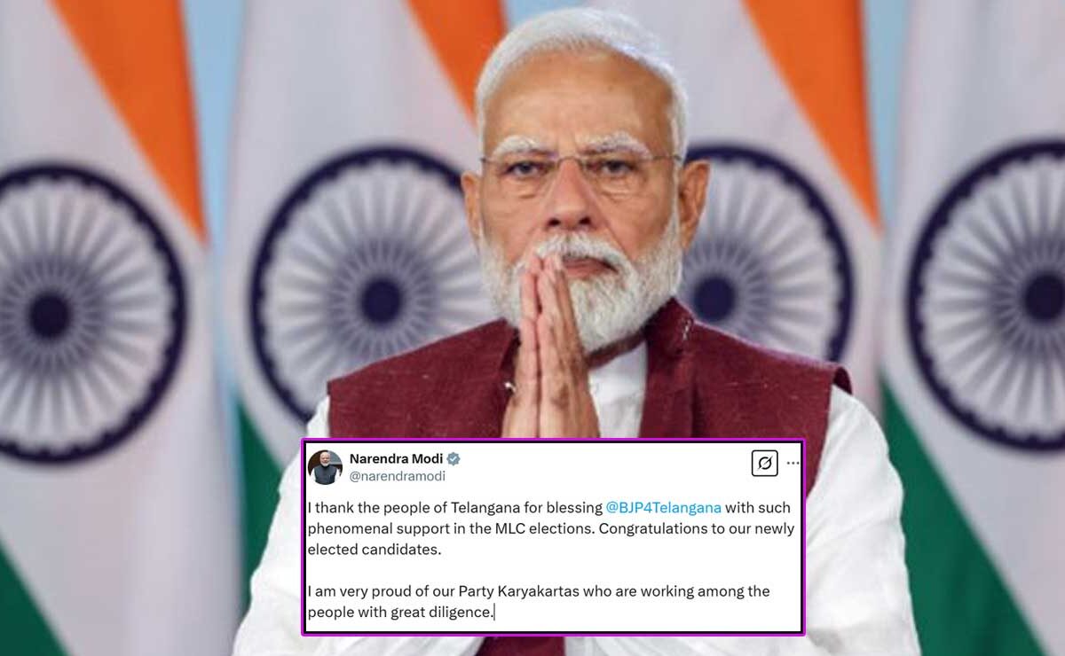 PM Modi Thanks People of Telangana for BJP's Victory in MLC Polls