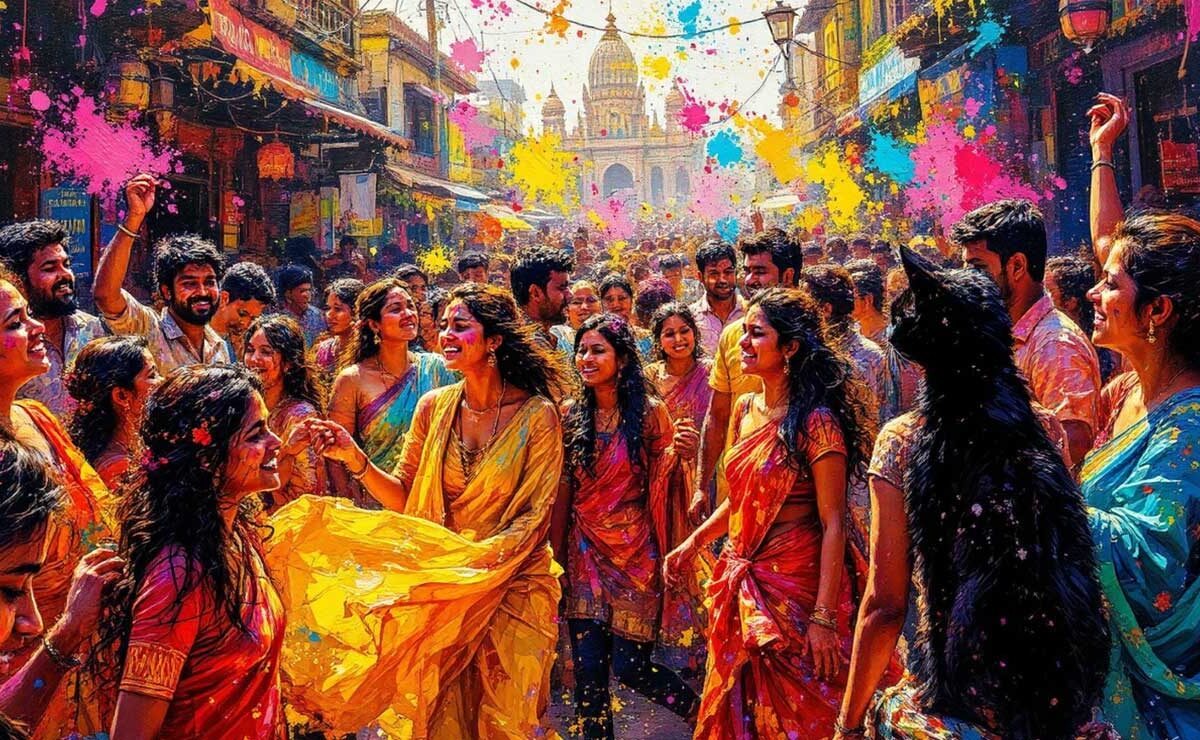 Hyderabad Bursts into Vibrant Colors as Holi Celebrations Reach Fever Pitch!