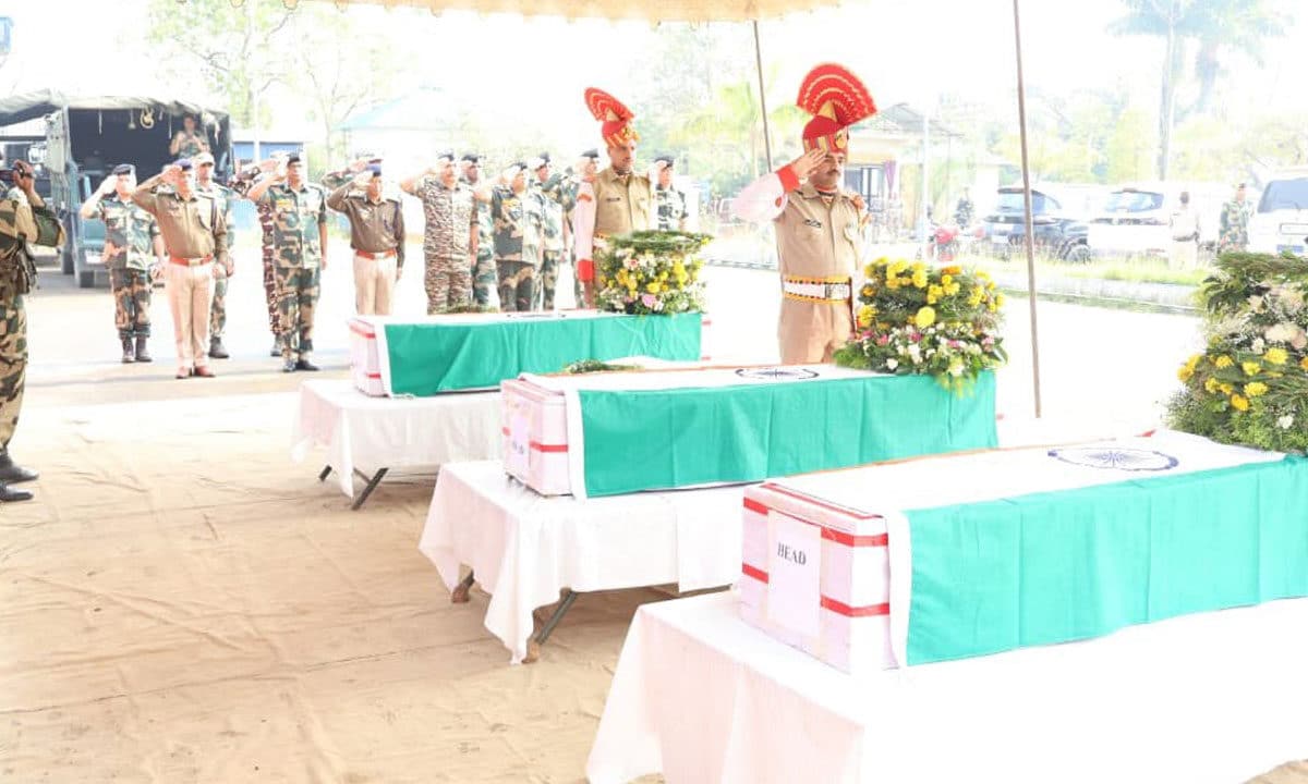 Tributes Paid to 3 BSF Jawans Killed in Manipur Road Accident