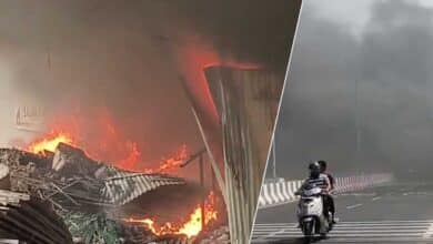 Fire Incident at Amberpet Flyover Sparks Chaos, Causes Major Traffic Disruption in Hyderabad