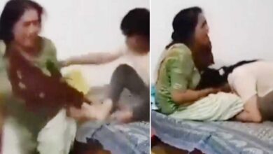 Haryana Shocker: Daughter Brutally Assaults Elderly Mother Over Property Dispute (Video Viral)