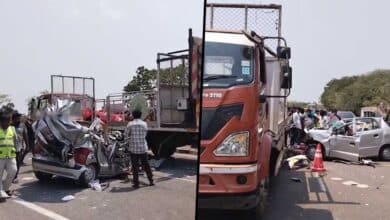 Horrific Crash! Speeding Van Smashes into Car in West Godavari, Three Dead!