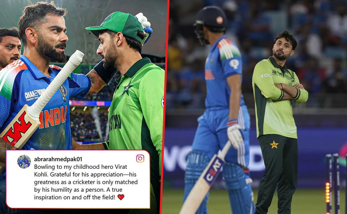 Pakistan Spinner Abrar Ahmed Praises Virat Kohli After Viral Champions Trophy Moment