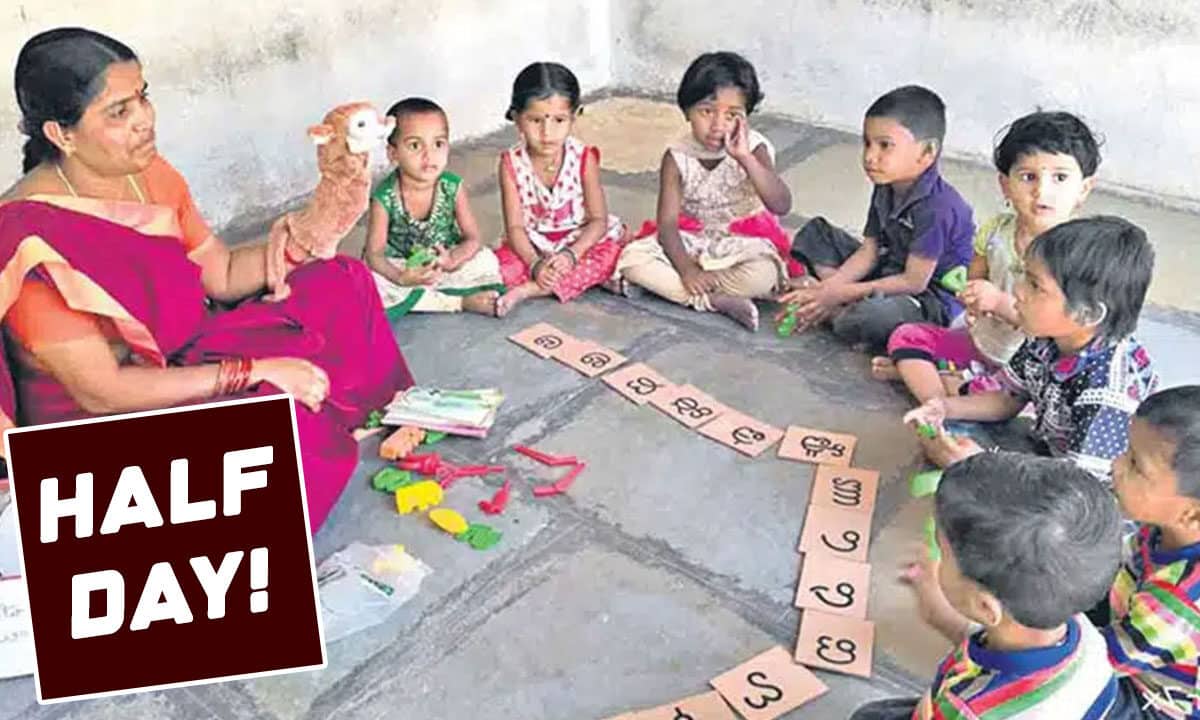 Telangana Anganwadi Schools to Operate Half-Day from March 15