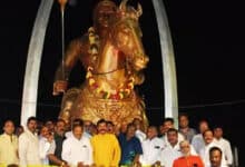 27-Foot Sword Installed at Maharana Pratap Statue in Hyderabad’s Begum Bazaar