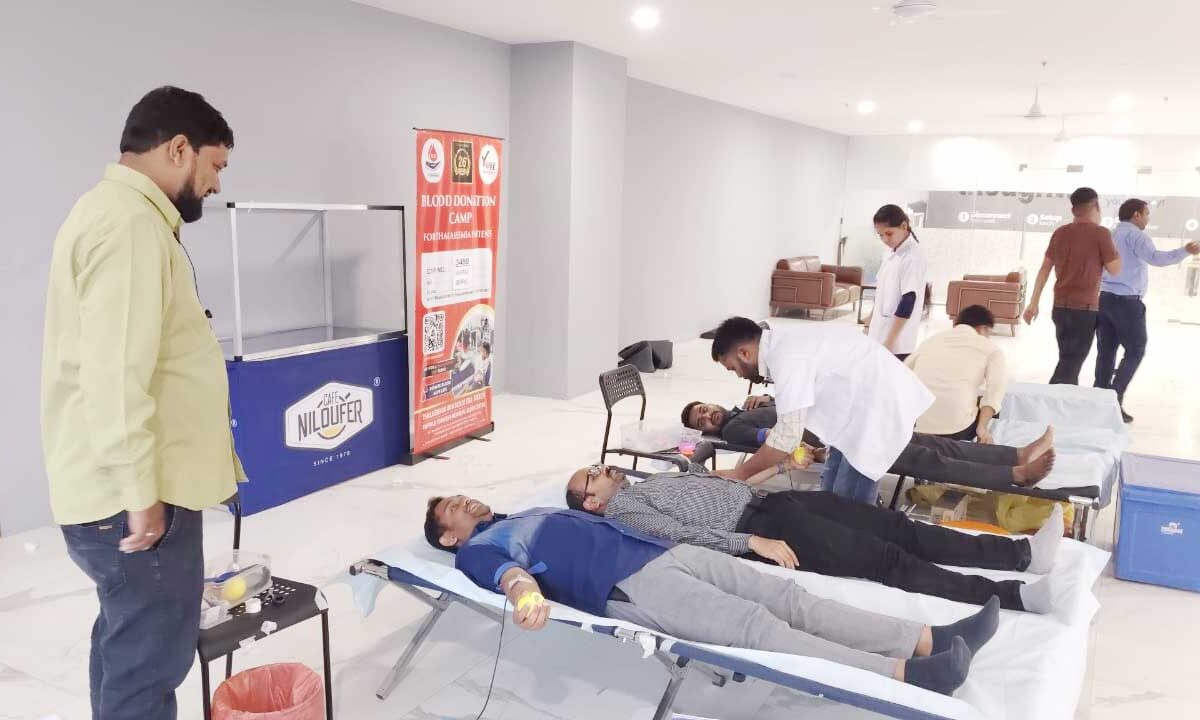 Cafe Niloufer and TSCS Organize Special Blood Donation Camp for Thalassemia Patients