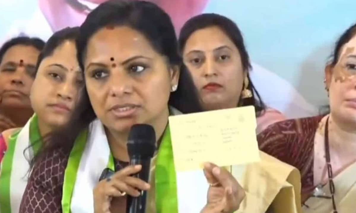 BRS Leader K Kavitha Demands Congress Government in Telangana to Fulfill ₹2,500 Scheme for Women