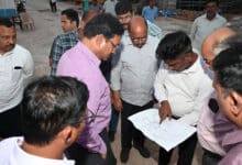 HYDRAA Commissioner Inspects Illegal Construction in Khajaguda Warns Builder Over Encroachment