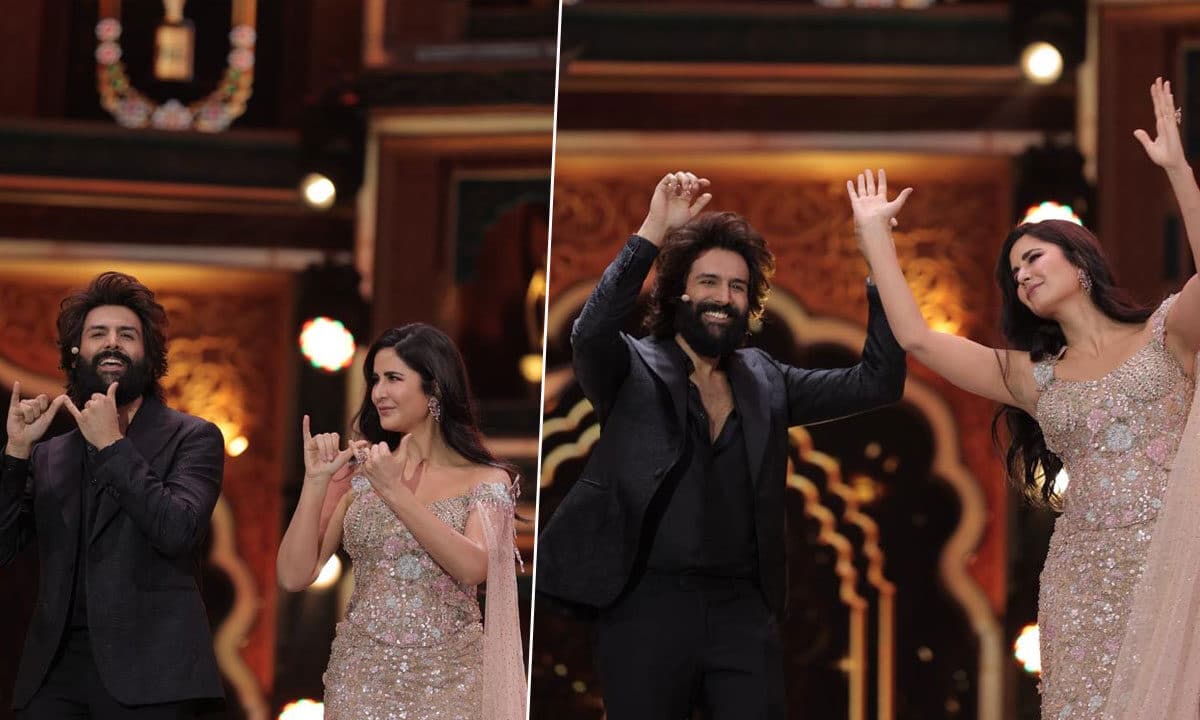 Kartik Aaryan Teaches Katrina Kaif the Hook Step of ‘Bhool Bhulaiyaa 3’ Title Track at IIFA