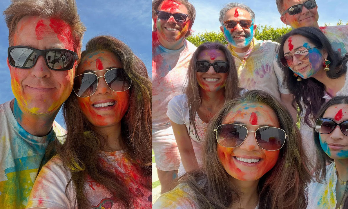 Preity Zinta Enjoys a Colorful Holi with Her Little Munchkins