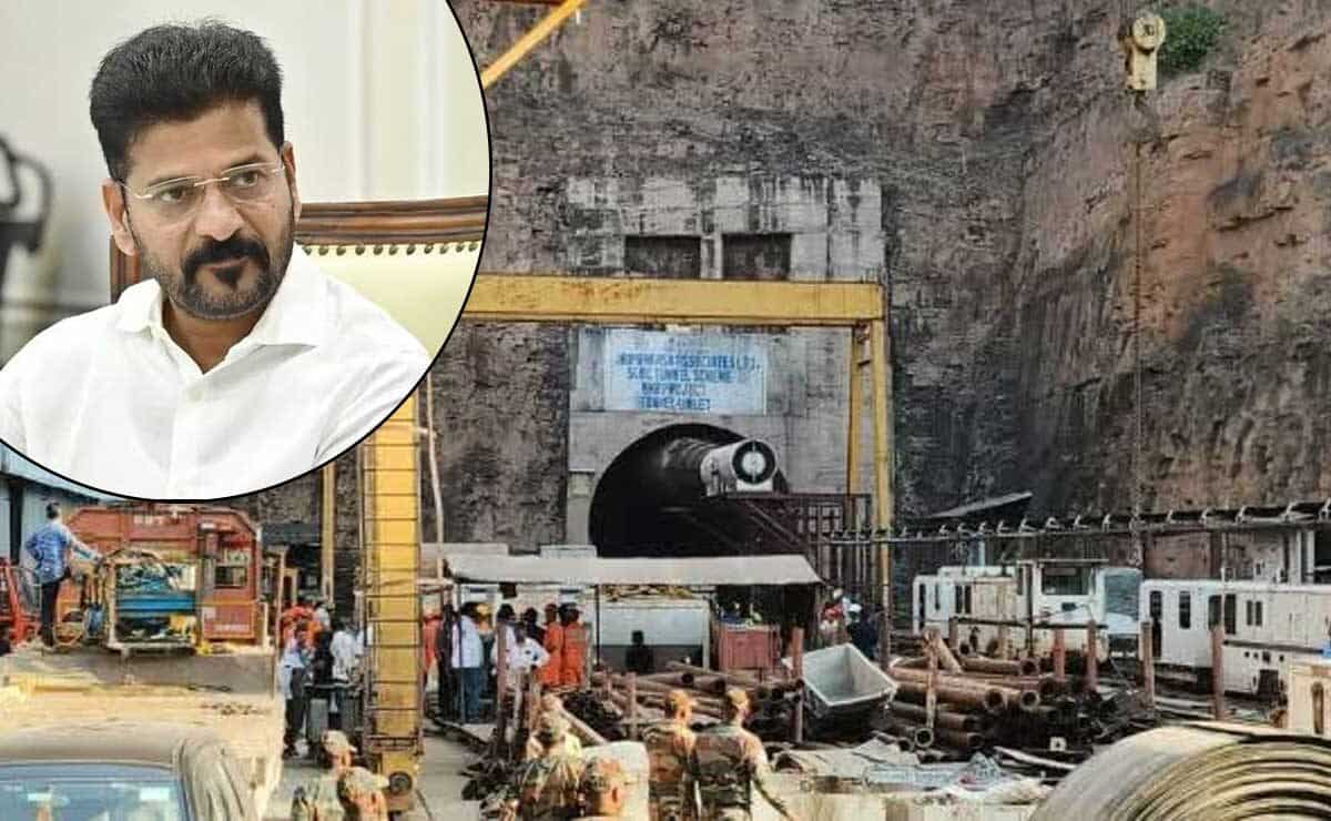 Revanth Reddy to Visit SLBC Tunnel 9 Days After Accident, Reviews Ongoing Rescue Operations