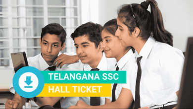 Telangana SSC students checking their hall tickets online ahead of March 2025 exams.