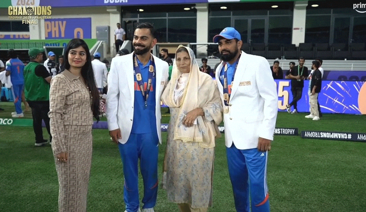 India’s Champions Trophy Win: Kohli’s Special Moment with Shami’s Family Goes Viral