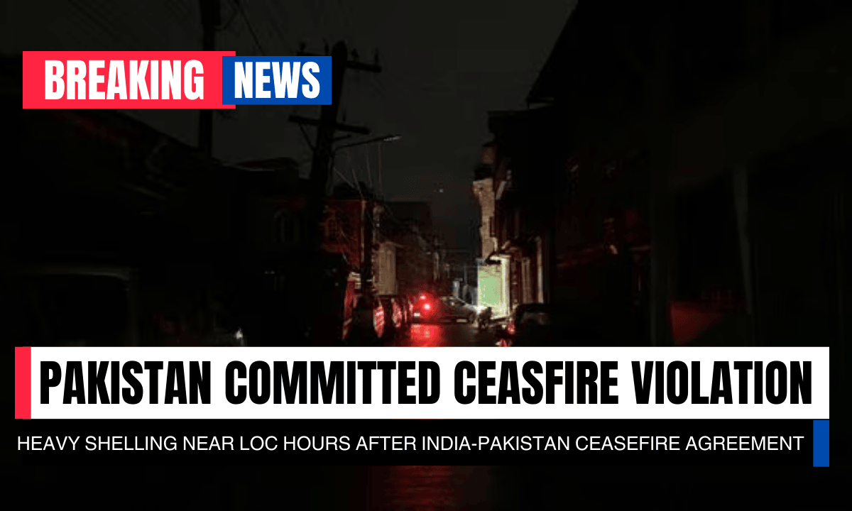 Breaking India-Pakistan Ceasefire Violation as Heavy Shelling Reported Near LoC
