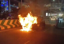 Car Catches Fire Near Raidurg Metro Station in Madhapur; Passengers Escape Unhurt