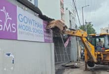 GHMC Demolishes Illegal Encroachments on Footpaths from Asif Nagar to Jhirra Road