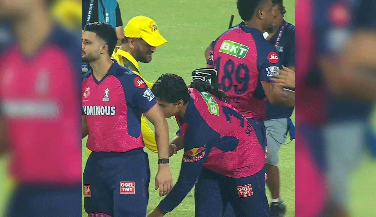 Battle of Generations’: 14-Year-Old Suryavanshi Bows to Legend MS Dhoni in Emotional Moment