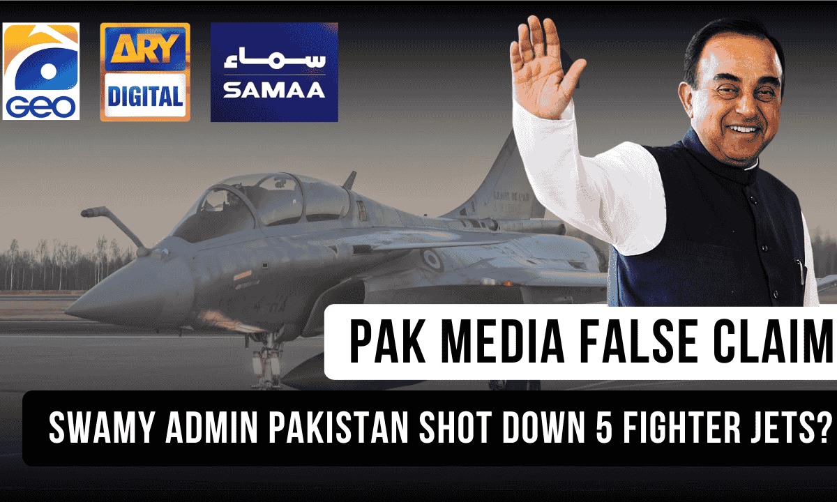 Reports alleging Indian Rafale jets were downed by Pakistan and comments by Subramanian Swamy on the matter are false and part of a disinformation campaign.
