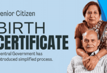 Senior citizen visiting a Mee Seva Centre in Hyderabad to apply for a birth certificate under the new simplified Central Government scheme.