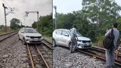 Hyderabad: Drunk Woman Drives Car on Railway Track, Train Services Disrupted