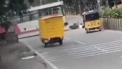 Medchal: Two Suffer Major Injuries in Collision Between Bike and RTC Bus