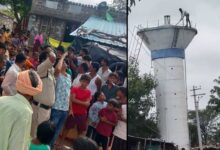 Telangana Man Climbs Water Tank After Being Denied Indiramma Housing