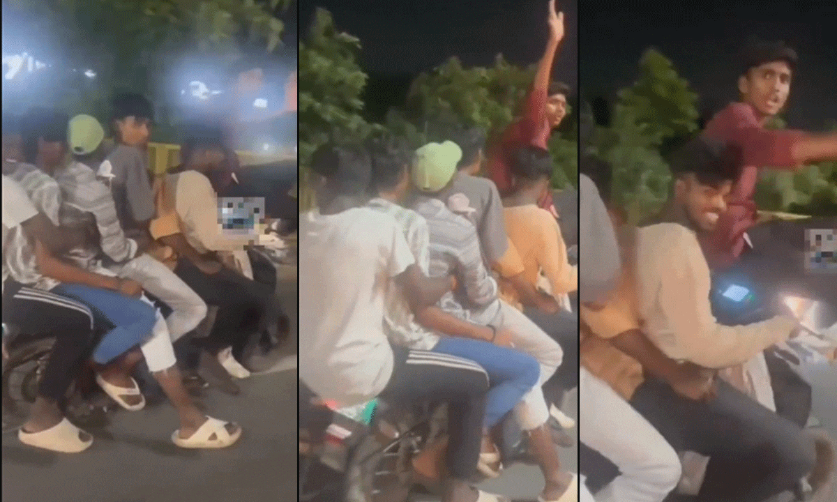8 Youths, Including Minors, Caught Performing Dangerous Stunts on Hyderabad Highway