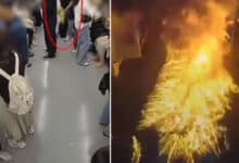 Metro Horror: Man Pours Petrol, Ignites Fire in Packed Train Over Marital Dispute: Video