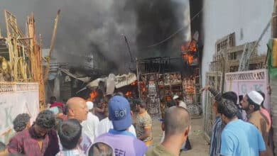 Hyderabad: Fire Breaks Out at Decoration Warehouse in Pahadishareef's Vadi-e-Mustafa Nagar