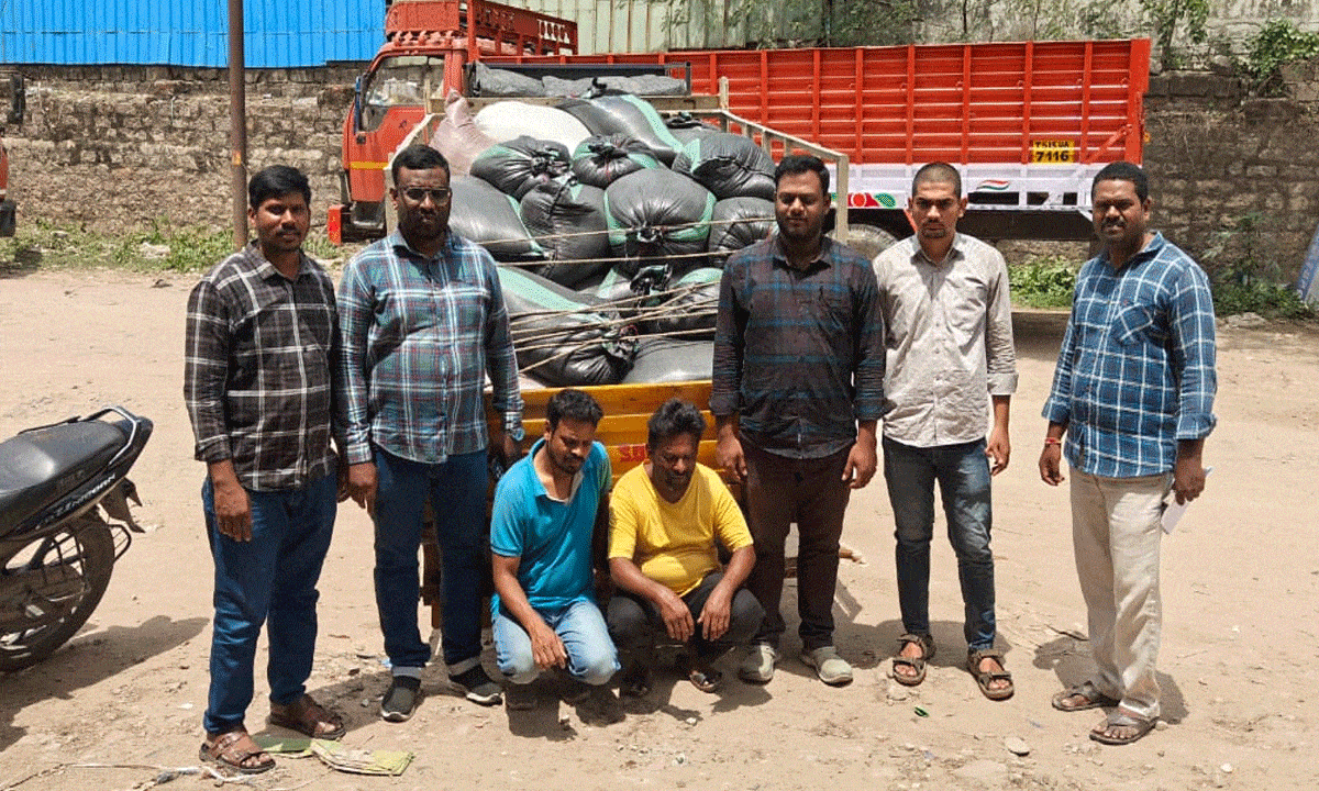 Hyderabad PDS Scam Exposed: Duo Caught with 2.5 Tons of Stolen Ration Rice