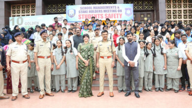 Hyderabad Traffic Police Holds Awareness Meet with School Managements at Ravindra Bharathi