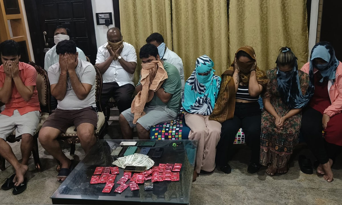 Prostitution Racket Busted in Banjara Hills: Organizer, Staff, and Customers Apprehended