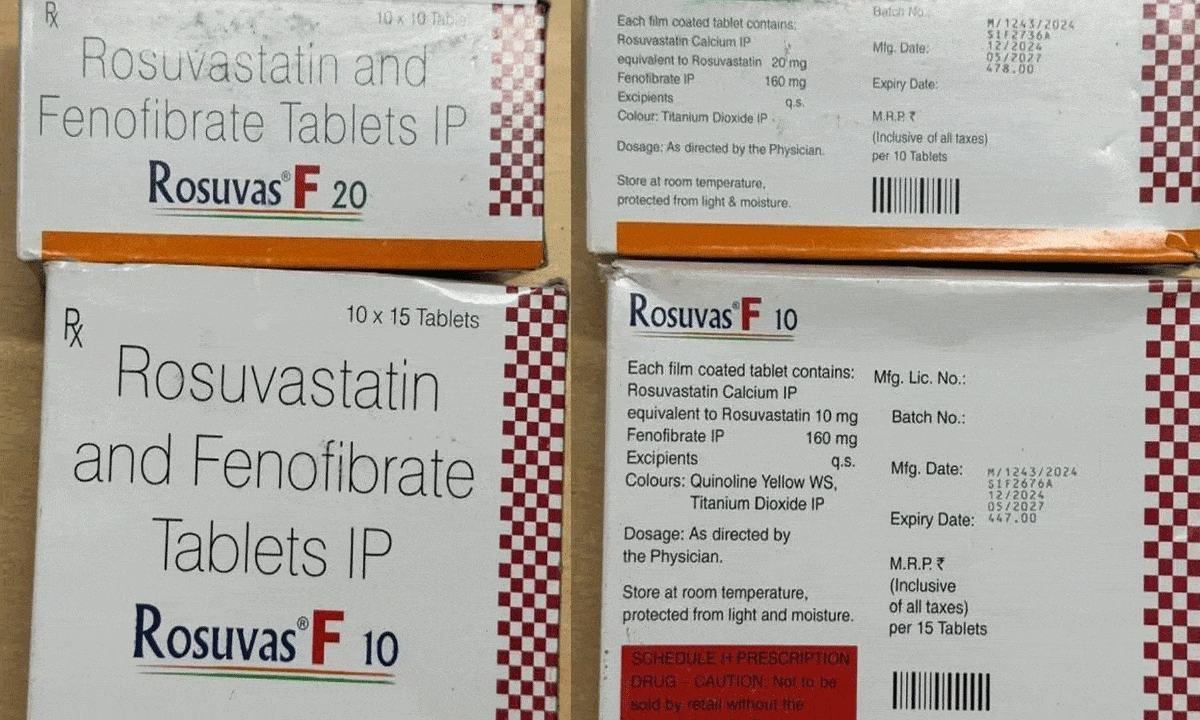 Counterfeit Version of Sun Pharma Cholesterol Lowering Drugs Seized in Hyderabad