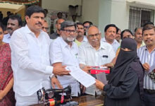 150 Sewing Machines Distributed to Minority Women Under INDIRAMMA Mahila Shakti Scheme