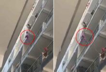 Shocking Domestic Violence: Husband Caught on Camera Hanging Wife from Top Floor