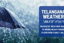 Hyderabad's humidity to double to 83% with heavy rain by early July.