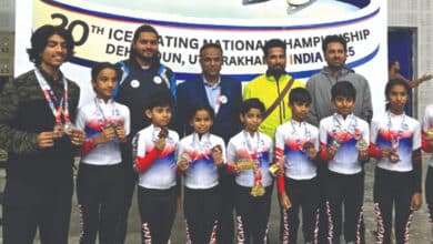 Telangana Ice Skaters Team Secures Second Place at 20th National Short Track Ice Skating Championships