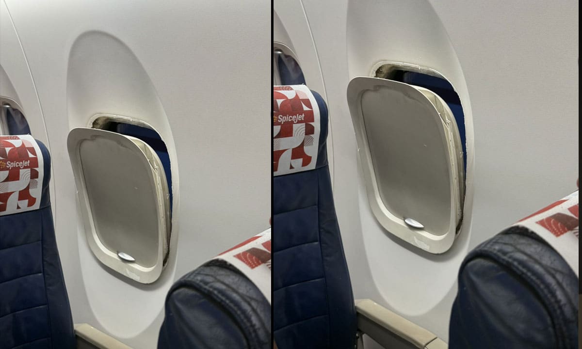 SpiceJet Flight Window Frame Falls Off Mid-Air, Passengers Panic