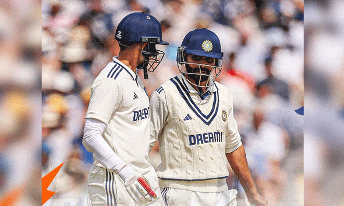 2nd Test Day 2: Shubman Gill Unbeaten on 168, Jadeja Scores 89 as India Reaches 419/6 at Lunch