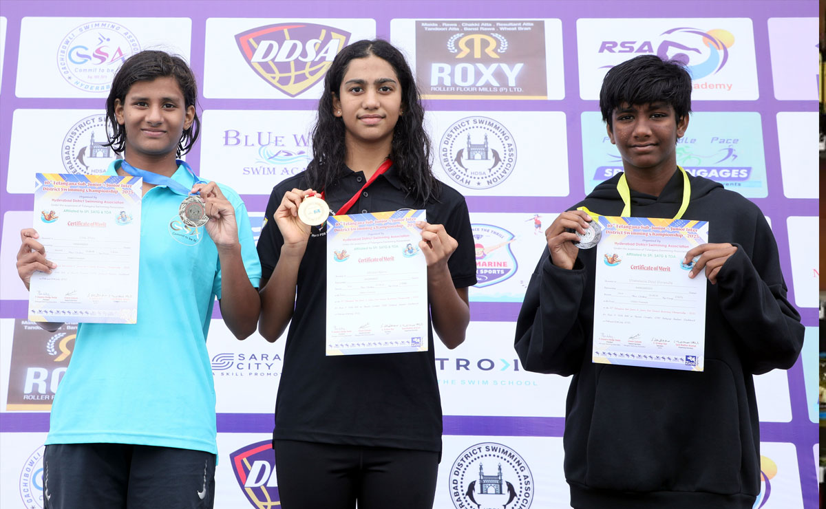 10th Telangana Sub-Junior & Junior Inter-District Swimming Championship Held in Gachibowli