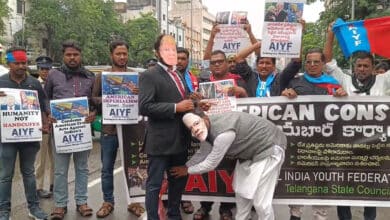 Hyderabad: AIYF Activists Protest Against Modi-Trump Ties, Detained Near American Consulate