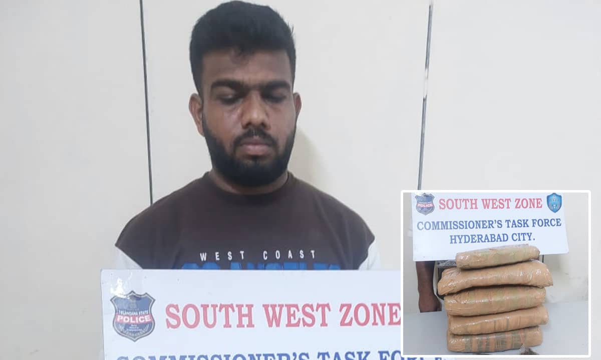 Hyderabad Police Nab Drug Supplier With 7.5 Kg Ganja in Kanchanbagh