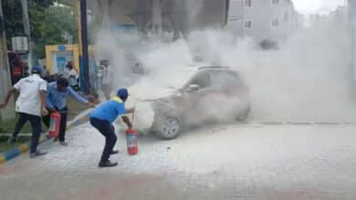 Major Fire Averted at Bharat Petrol Pump Near Mailardevpally Police Station